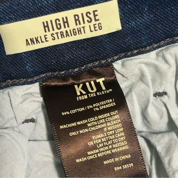 KUT FROM THE KLOTH NWT Medium Wash Amy Frayed Hem High Rise Boyfriend Jeans 24W - Picture 14 of 15